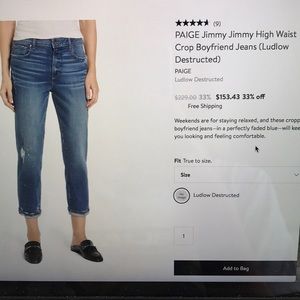 Paige jimmy jimmy high waist crop boyfriend jeans